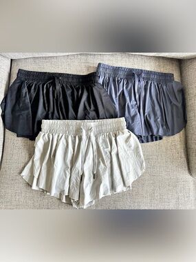 Liberty Pro athletic flutter shorts black and blue